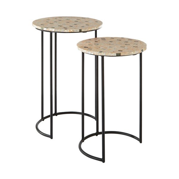 Okrugli pomoćni stolići u setu 2 kom ø 38 cm Halle – Premier Housewares-image-2