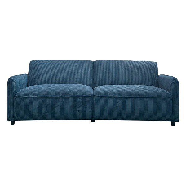 Plava podesiva/sklopiva sofa od samta 209 cm Alicia – Støraa