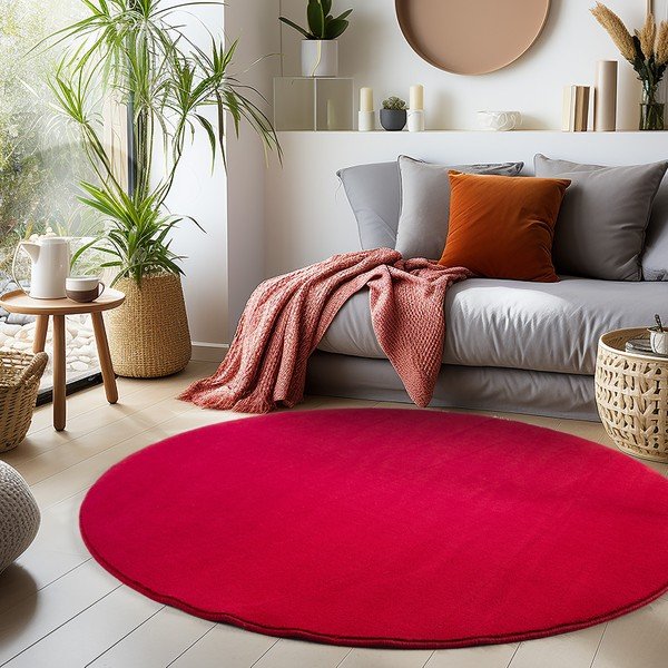 Crveni periv okrugao tepih ø 120 cm Sky – Ayyildiz Carpets-image-1
