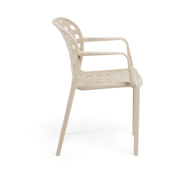 Bež vrtna stolica sa čeličnim nogama Kave Home Onha-image-3