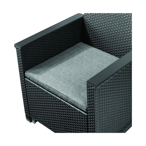 Tamno siva vrtna garnitura od umjetnog ratana za 2 osobe Elodie – Keter-image-2