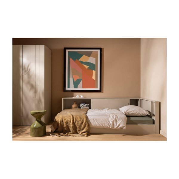 Sivi/bež krevet od masivnog bora bez podnice 90x200 cm Carter – WOOOD-image-1