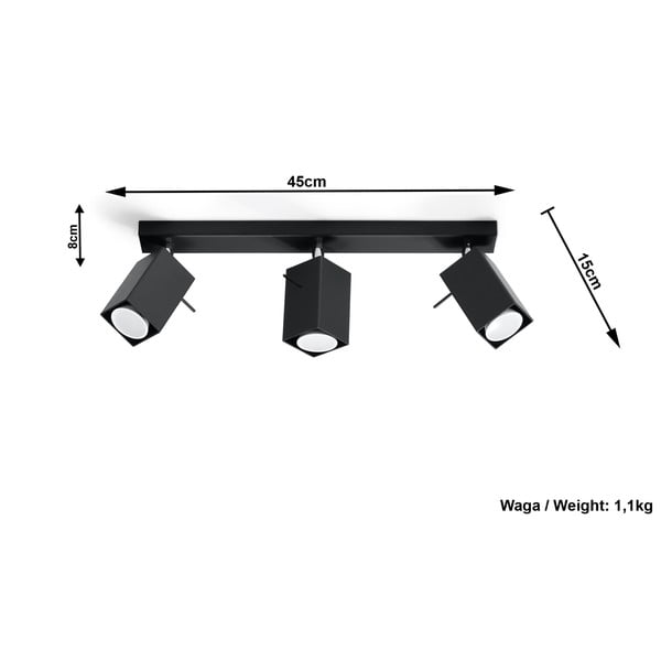 Crna strna lampa Sollux Toscana-image-3