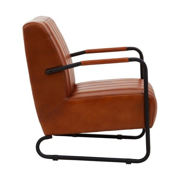 Smeđa kožna fotelja Buffalo – Premier Housewares-image-2
