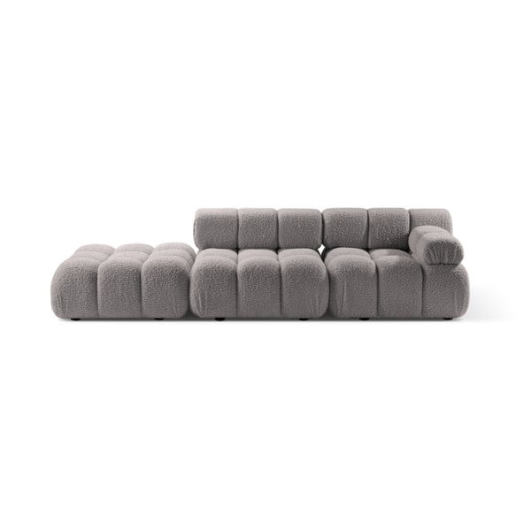 Svijetlo siva sofa od bouclé tkanine 288 cm Bellis – Micadoni 