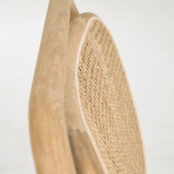 Bež/u prirodnoj boji pletena fotelja od trstike Doriane – Kave Home-image-1