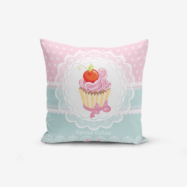Jastučnica Minimalističke navlake za jastuke Cupcakes Pink Blue, 45 x 45 cm