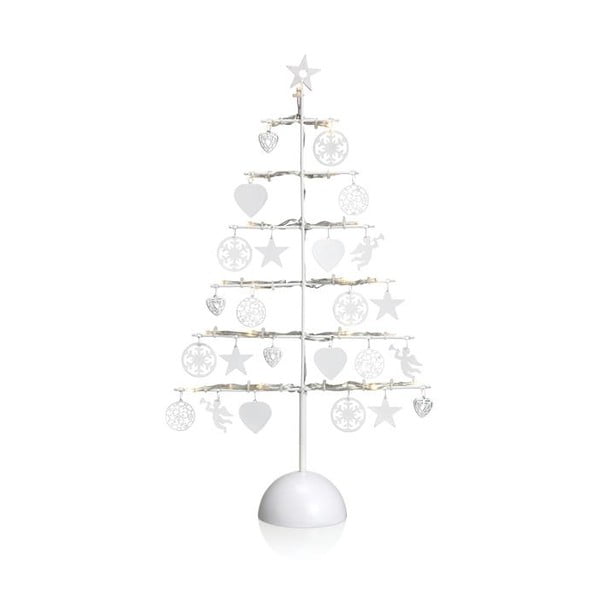 Bijeli LED svjetleći ukras Markslöjd Borken, visina 45 cm