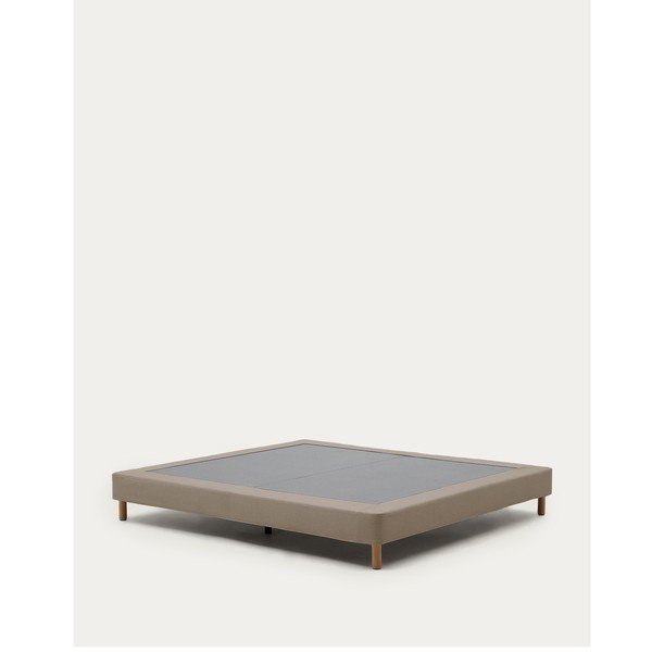 Smeđi tapecirani bračni krevet bez uzglavlja 160x200 cm Ofelia – Kave Home-image-3