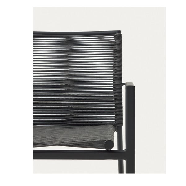 Tamno siva metalna vrtna stolica Culip – Kave Home-image-1