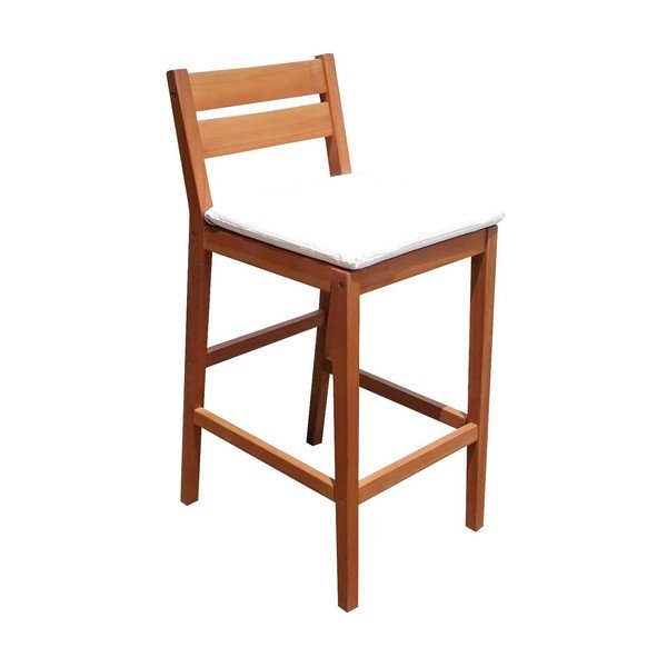 Vrtni set barskih stolica i stola od masivnog eukaliptusa u prirodnoj boji za 4 osobe Maine – Garden Pleasure-image-2