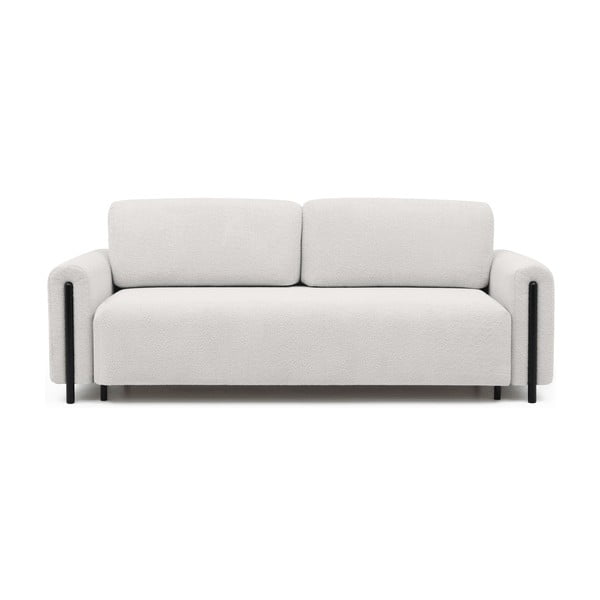 Krem sklopiva/s prostorom za odlaganje sofa od bouclé tkanine 244 cm Arcadova – ELTAP
