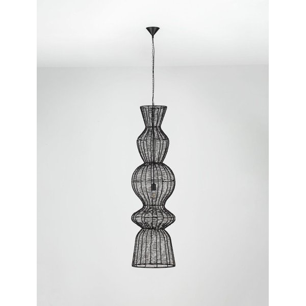 Mat crna viseća svjetiljka od užeta ø 38 cm Breena – Nova Luce-image-2