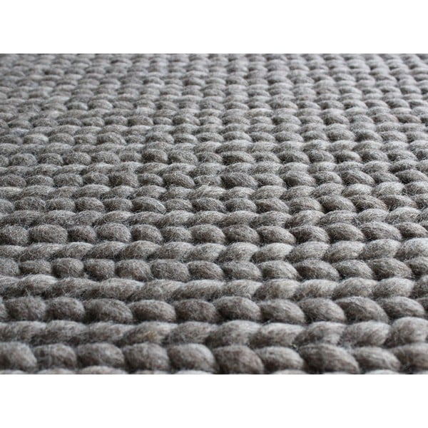 Smeđi tepih od vunenih pompona Wooldot Ball Rugs, 170 x 240 cm-image-2