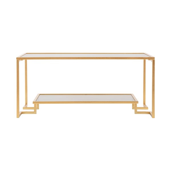 Stolić za kavu sa staklenom pločom stola u zlatnoj boji 50x90 cm Level – Mauro Ferretti