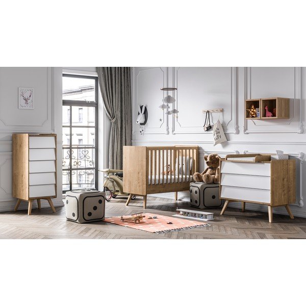 Bijela komoda s 3 ladice Vox Vin-image-1