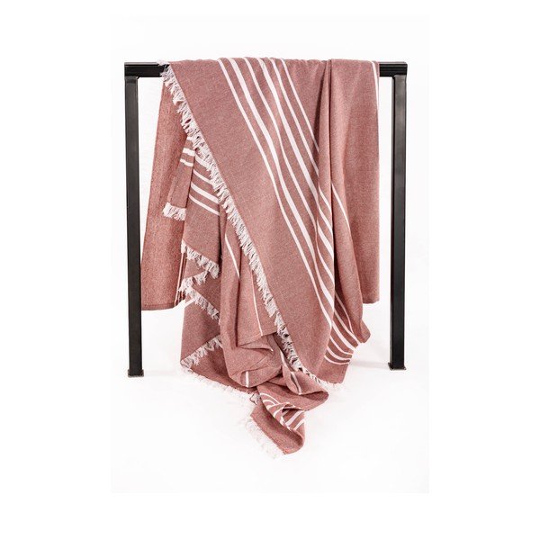 Pamučna deka boja terakote 150x200 cm Solene – Tiseco Home Studio-image-3