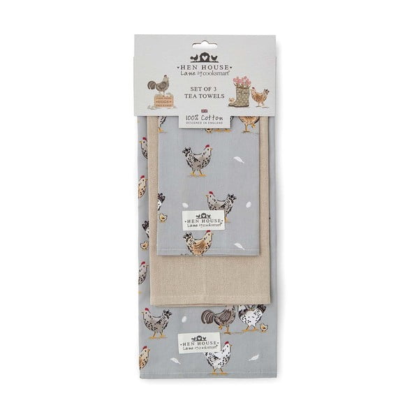 Pamučna kuhinjska krpa 3 kom 45x65 cm Hen House – Cooksmart ®