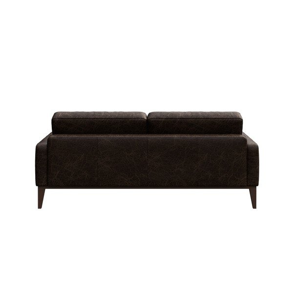 Tamnosmeđa kožna sofa MESONICA Musso Tufted, 173 cm-image-3