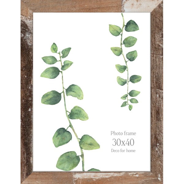 Smeđi okvir za fotografije Styler Bergen Shabby, 34 x 44,5 cm