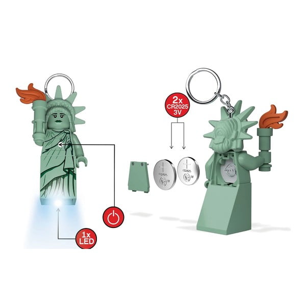 Zeleni privjesak za ključeve sa svjetlom Statue of Liberty – LEGO®-image-2
