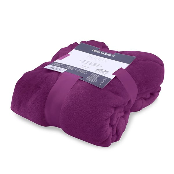 Ljubičasti uniseks ogrtač od mikrovlakna DecoKing Robby, veličina XS-image-3
