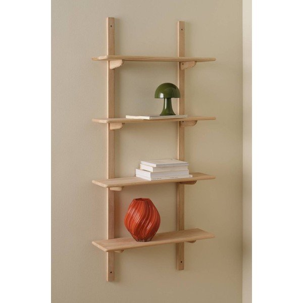 Polica s više razina od punog hrasta u svijetloj prirodnoj boji 70 cm Albin – Ellos Home-image-1