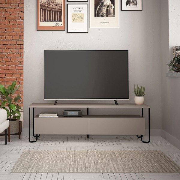Siva/bež TV komoda 150x45 cm Dilly – Marckeric-image-1