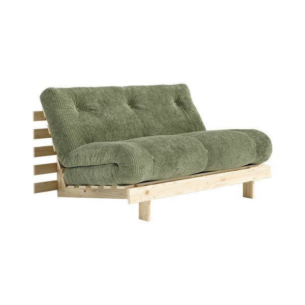 Zelena sklopiva sofa od samta 140 cm Roots – Karup