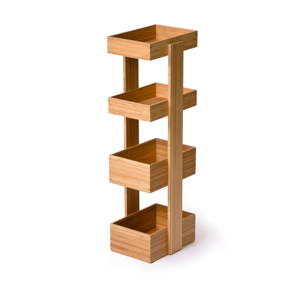 Stalak za kupaonicu od bambusa na četiri kata Wireworks Caddy Bamboo-image-1