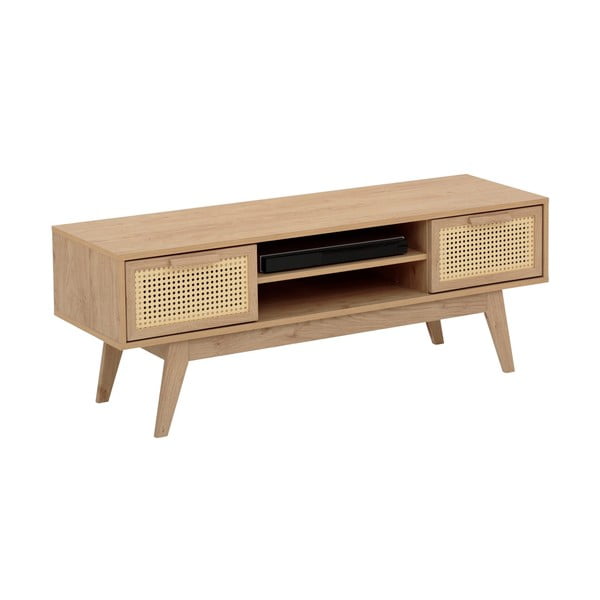 TV komoda u dekoru hrasta u prirodnoj boji 128x47 cm Bridget – Støraa