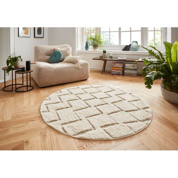 Krem tepih Mint Rugs Handira, ⌀ 160 cm-image-3