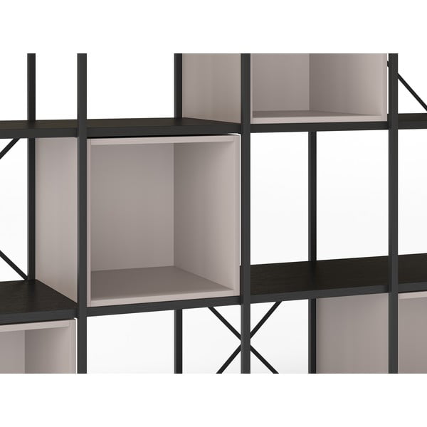 Crna/krem biblioteka 140x179 cm Anya – Marckeric-image-4