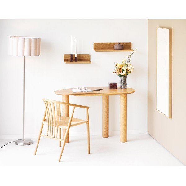 Bež/u srebrnoj boji lanena stojeća svjetiljka (visina 150 cm) Wattom – House Nordic-image-1