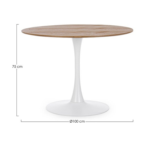 Okrugao blagovaonski stol ø 100 cm Bloom – Bizzotto-image-2