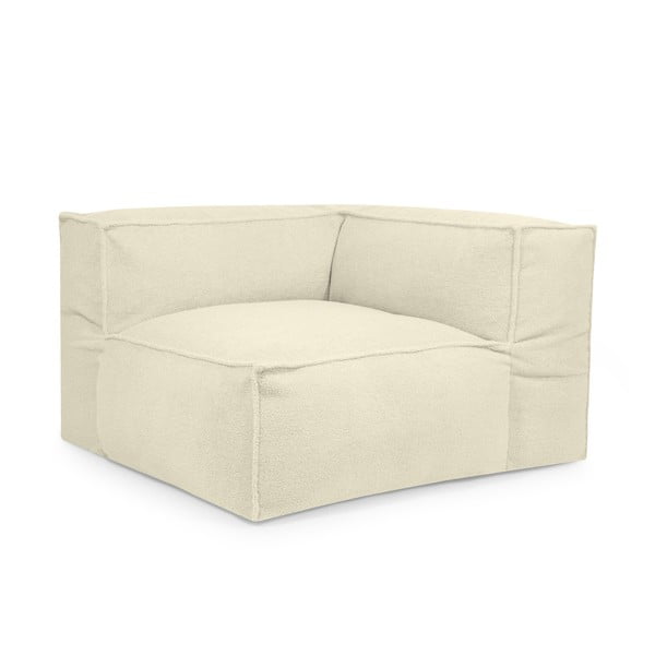 Krem vreća za sjedenje od bouclé tkanine Mass Corner 125 Right – SLOWDOWN-image-1