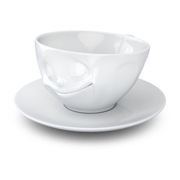 Bijela porculanska šalica za kavu 58products Happy, 200 ml-image-2