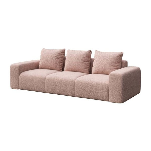 Ružičasta sofa od bouclé tkanine 287 cm Monce – Rodier-image-2