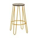Barska stolica od čvrstog brijesta u zlatnoj boji/u prirodnoj boji (visine sjedala 75 cm) District – Premier Housewares