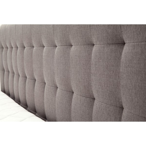 Sivi/smeđi boxspring krevet 180x200 cm Massello – Meise Möbel-image-2