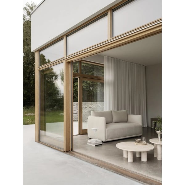 Bež okrugao stolić za kavu od kamenine ø 75 cm Volos – Blomus-image-3