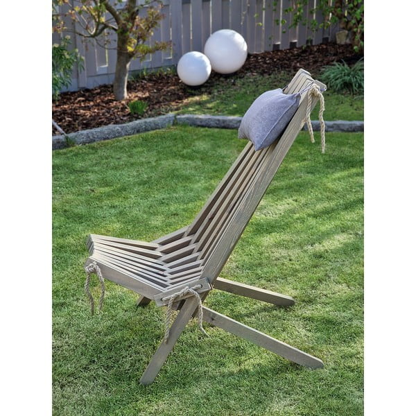 Siva drvena vrtna stolica Falun - Garden Pleasure-image-2