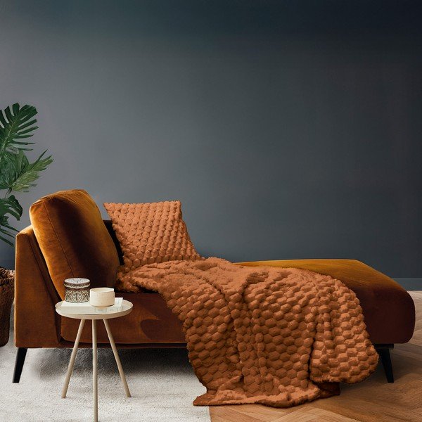 Svjetlo smeđa deka od mikropliša 220x240 cm Frosty – douceur d'intérieur-image-1