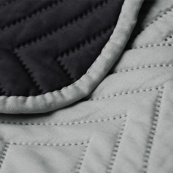 Crni/svijetlo sivi prošiven prekrivač od mikrovlakana 240x260 cm Softa – Restilo-image-2