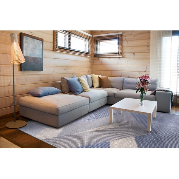 Svijetlo plavi vuneni tepih 160x240 cm Mesh – Agnella-image-1