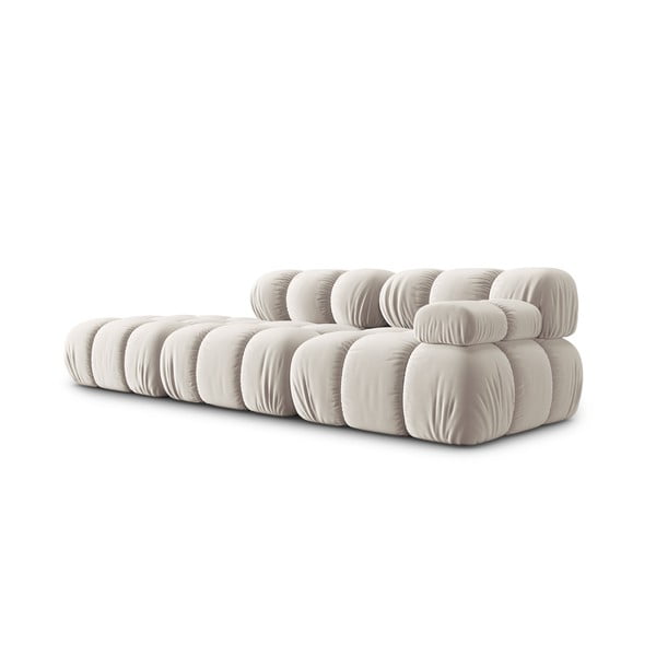 Bež baršunasti sofa 282 cm Bellis – Micadoni -image-3