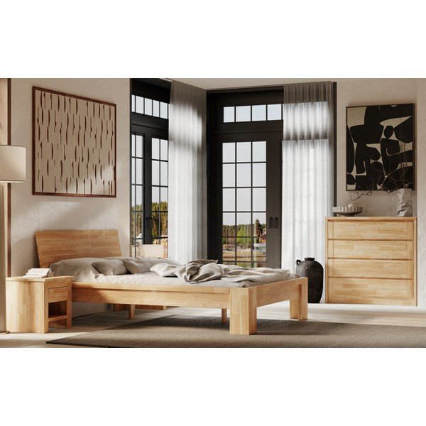 Niska komoda od punog hrasta u prirodnoj boji 105x96 cm Timo – Olivia Living-image-1
