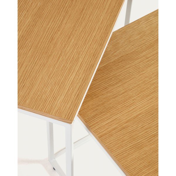 Pomoćni stolići u setu 2 kom u dekoru hrasta 45x45 cm Yoana – Kave Home-image-1