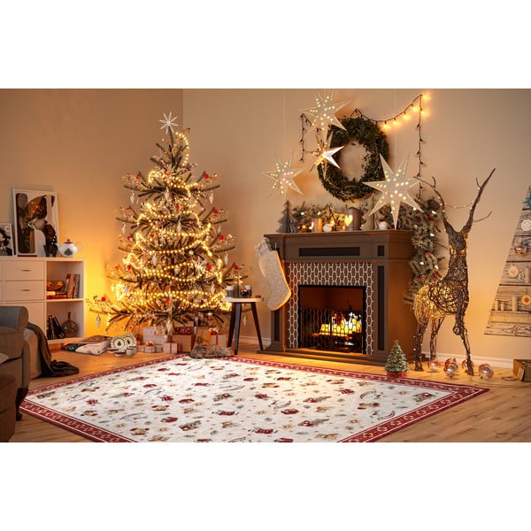 Crveni tepih s božićnim motivom od mješavine pamuka 160x230 cm Toy's Delight Red Christmas – Villeroy&Boch-image-1