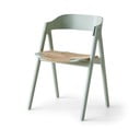 Svjetlozelena blagovaonska stolica od bukovog drveta sa sjedištem od ratana Findahl by Hammel Mette
